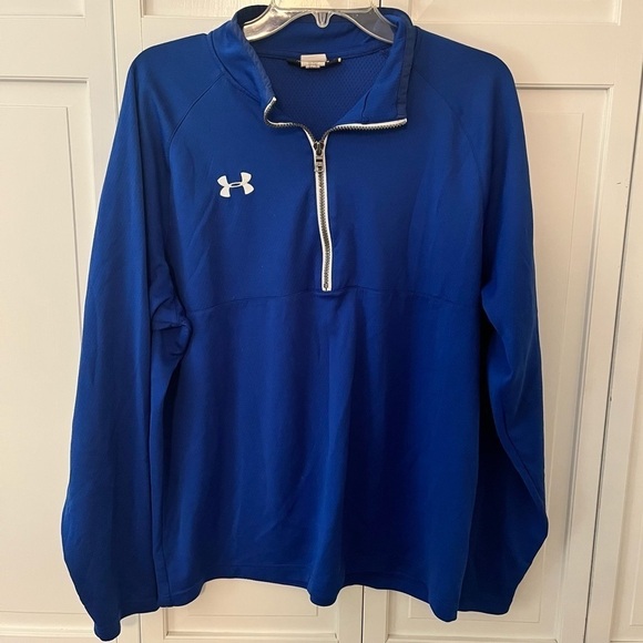 Men’s Royal Blue Under Amour Quarter Zip Jacket Size L - Picture 1 of 5